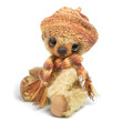 Teddy bear in classic vintage style isolated on white background