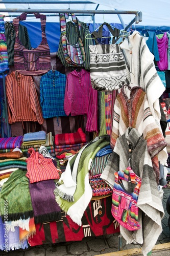Photo: colorful indigenous market of Otavalo colorful indigenous market of Otavalo