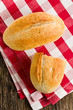 the bun on checkered napkin