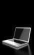Silber Notebook vor Schwarz Silber Notebook vor Schwarz