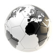 Football ball as an Earth planet sphere isolated