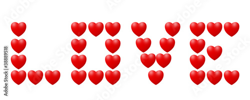Illustration: Love written by the small hearts Love written by the small hearts