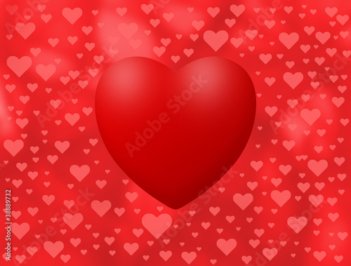 Illustration: Love background with lot of hearts Love background with lot of hearts