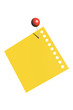 Notizzettel gelb mit Pin