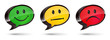3D Speech Bubbles With Smileys