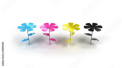 Illustration: cmyk flower cmyk flower
