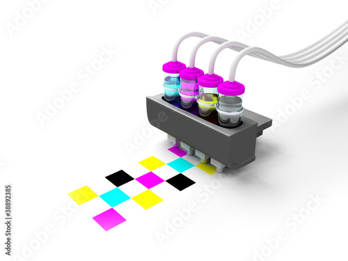 Illustration: cmyk print cartridge cmyk print cartridge