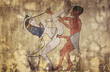 Illustration: ancient Egypt - erotic drawing looks like fresco ancient Egypt - erotic drawing looks like fresco