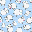 Cute White Sheeps Seamless Pattern Cute White Sheeps Seamless Pattern