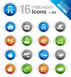 Glossy Buttons - Halloween Icons Glossy Buttons - Halloween Icons
