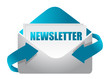 newsletter envelope illustration design on white illustration