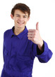 Thumbs up worker