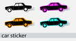 Vector: Car stiker icons. Car stiker icons.