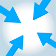 Vector arrow to center