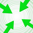 Vector arrow to center