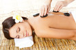 woman receiving back massage
