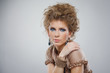 Photo: Closeup portrait of beautiful girl with makeup Closeup portrait of beautiful girl with makeup