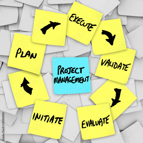 Illustration: Project Management Workflow Diagram Plan Sticky Notes Project Management Workflow Diagram Plan Sticky Notes