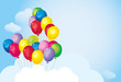bright colorful balloons