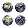 Four globes -  Earth texture by nasa.gov