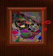 wooden wall and stained glass carnival mask wooden wall and stained glass carnival mask