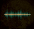 Aged card with sound wave