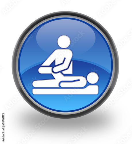 Illustration: Physical Therapy Glossy Button Physical Therapy Glossy Button