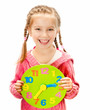 girl with clock