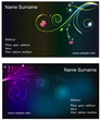 Floral glowing business cards Floral glowing business cards