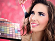 woman with professional make-up