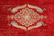 Red silk fabric ,traditional textile ,Rajasthan, India