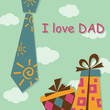 Father Day greeting card with present Father Day greeting card with present
