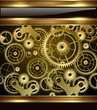 Abstract technology background gold machinery
