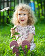 Child with flower