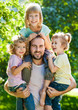 Dad with kids