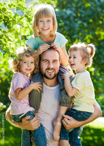 Photo: Dad with kids Dad with kids