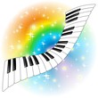 Tastiera Pianoforte Arcobaleno-Rainbow Keyboard Abstract-Vector