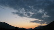 Sunset with moving clouds timelapse in Austria