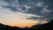 Sunset with moving clouds timelapse in Austria