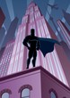 Vector: Superhero in City Superhero in City