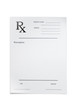 Blank prescription over white background