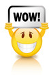 Smiley with wow sign