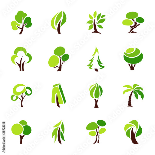 Vector: Trees. Vector logo template set. Trees. Vector logo template set.