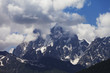 Mt. Ushba in clouds, Caucasus Mountains, Georgia. Mt. Ushba in clouds, Caucasus Mountains, Georgia.