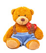 teddy bear toy with heart on white background teddy bear toy with heart on white background