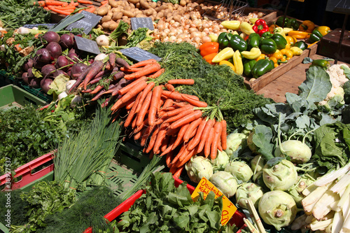 Photo: Vegetable market in Mainz, Germany Vegetable market in Mainz, Germany