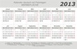 Vektor: Kalender 2013 - grau - quer - deutsch - mit Feiertagen Kalender 2013 - grau - quer - deutsch - mit Feiertagen