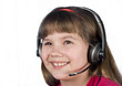 The child in the headset.