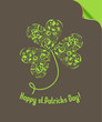 Vector: Happy st. Patricks Day background with decorative trefoil Happy st. Patricks Day background with decorative trefoil