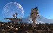 Astronaut and moonwalker